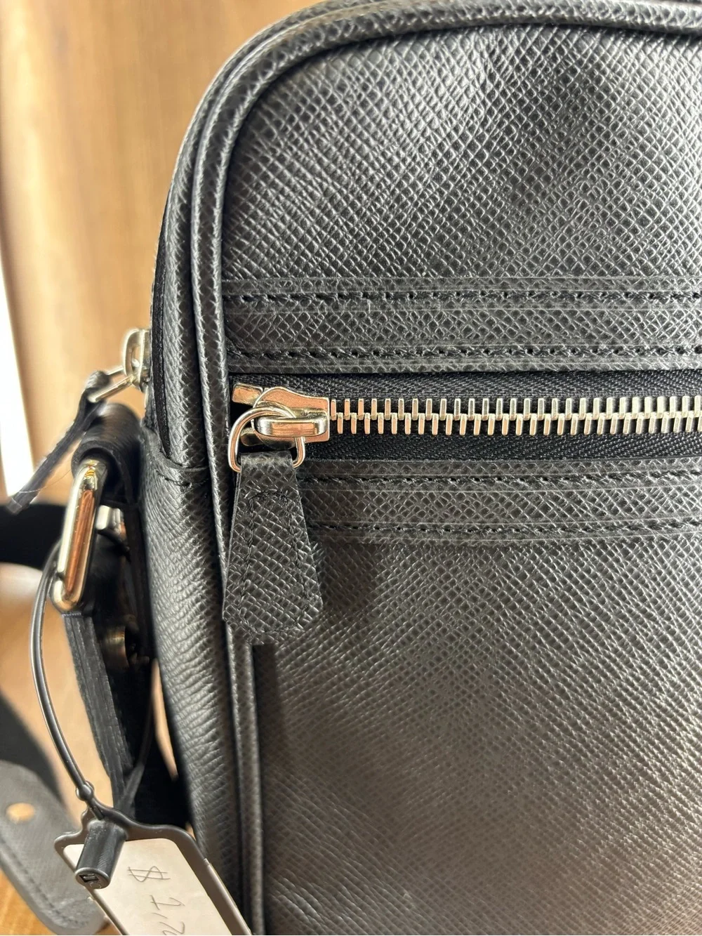 Louis Vuitton Danube PM Black Taiga Leather Crossbody Messenger Bag Authentic